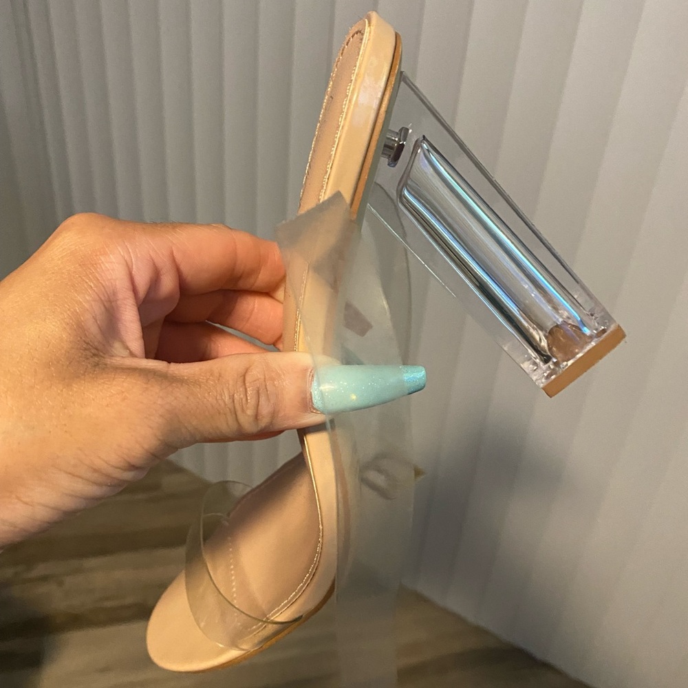 Clear heels